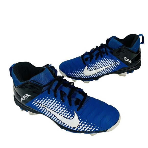 Nike Alpha Menace 2 Shark Football Cleats Mens 12 Blue White Performance AQ7653- main image 9